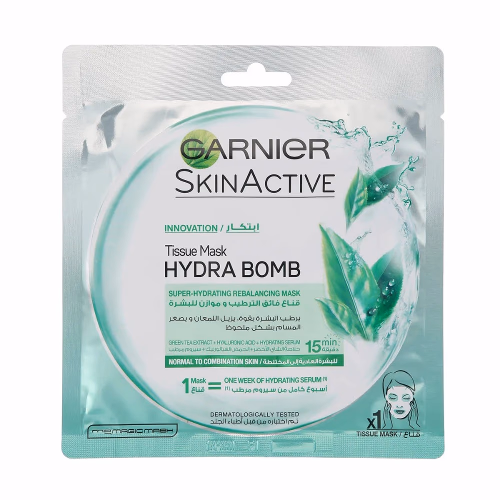 Garnier SkinActive Hydra Bomb Green Tea Mask 32GM 1