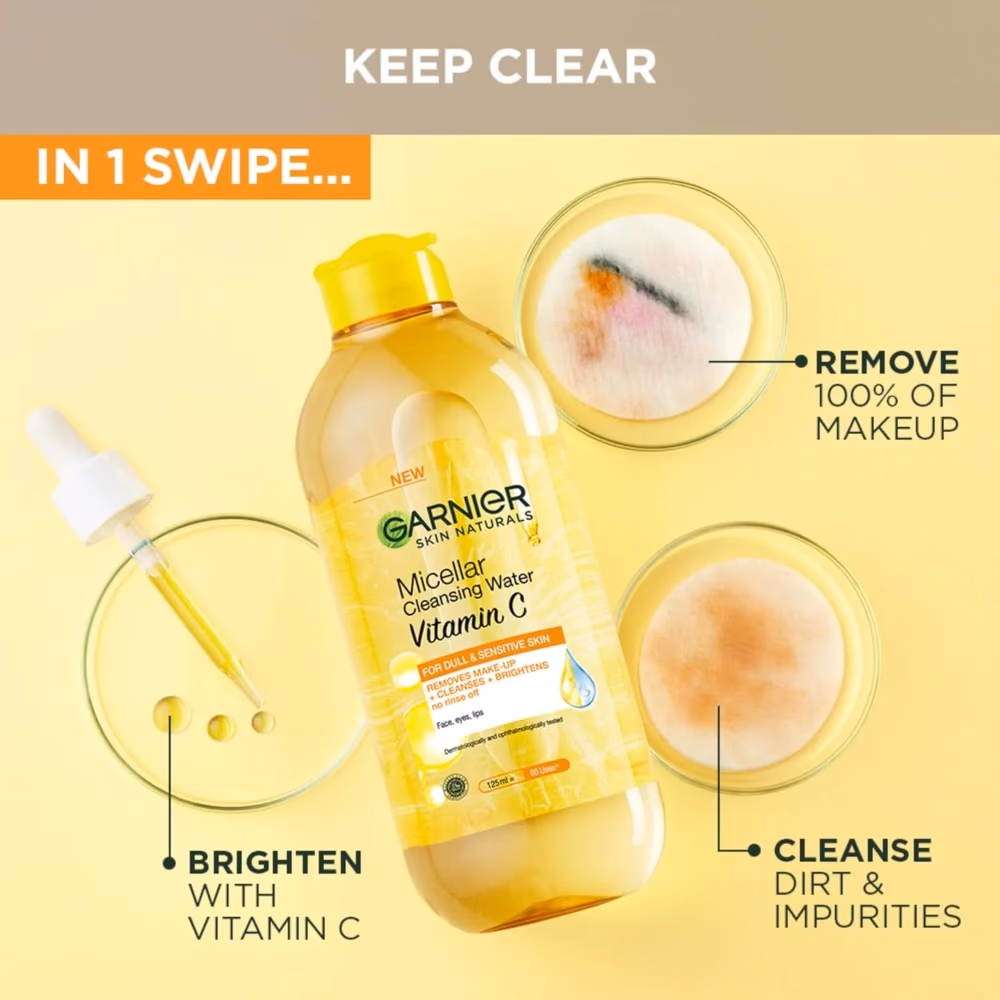Garnier SkinActive Micellar Cleansing Water with Vitamin C 375ML 2