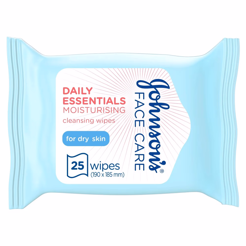 JOHNSON'S Nourishing Wipes 25PS for Dry Skin 1