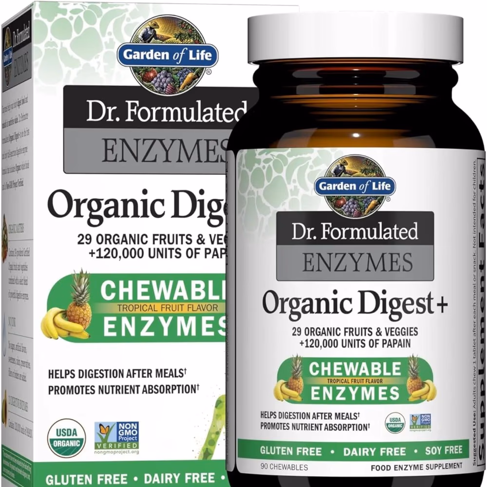 Garden of Life Dr. Formulated Organic Digest+ 90 Chewables