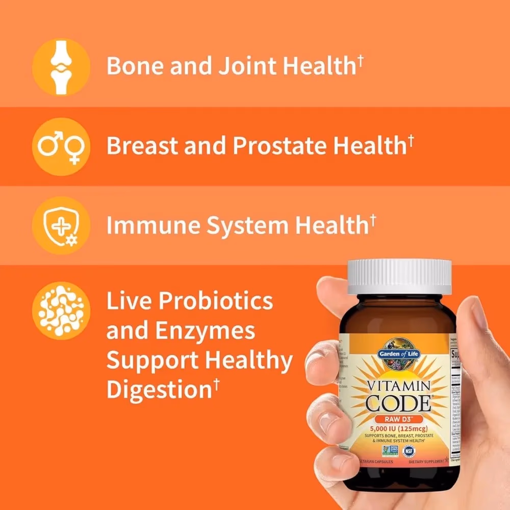  Garden of Life Vitamin Code Raw D3 2000IU Vegetarian Capsules 120s 4
