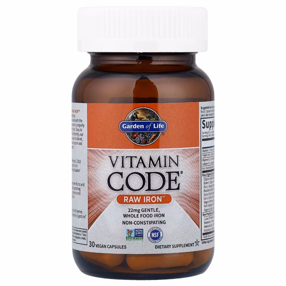 Garden of Life Vitamin Code Raw Iron 30 Vegan Capsules 3