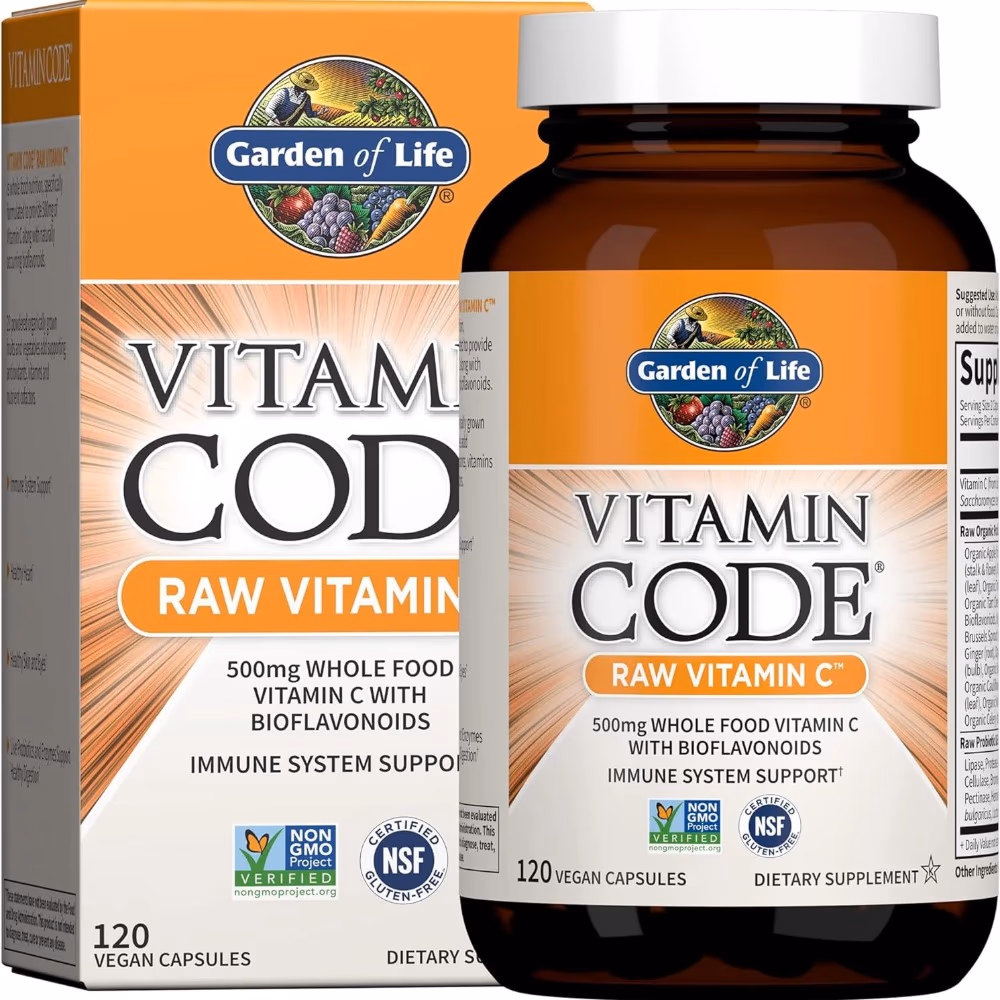 Garden of Life Vitamin Code Raw Vitamin C 120 Vegan Capsules 1