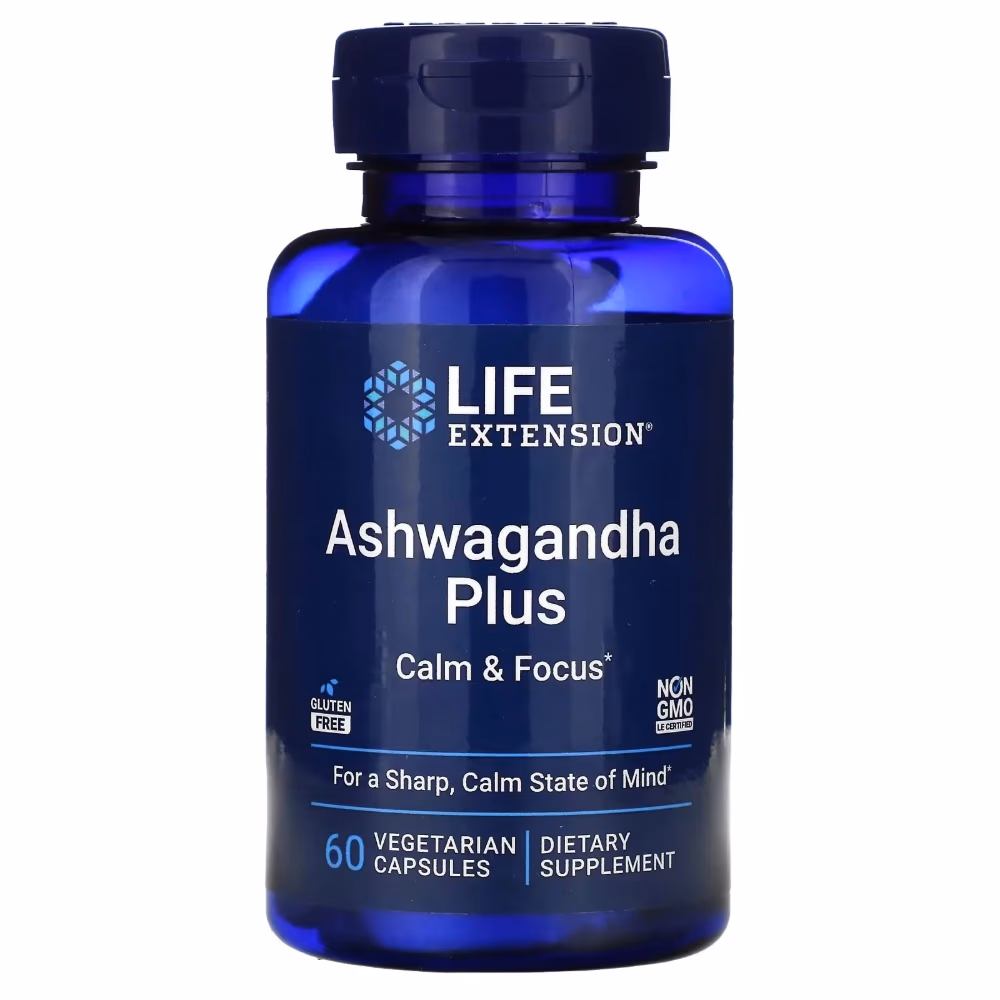 Life Extension Ashwagandha Plus 60 Veg Capsules