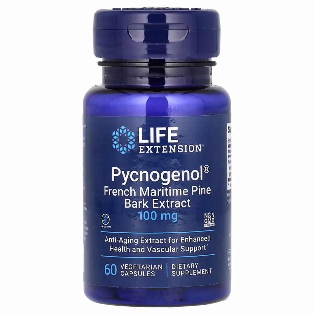 Life Extension Pycnogenol 100mg Pine Bark 60 Veg Caps 1