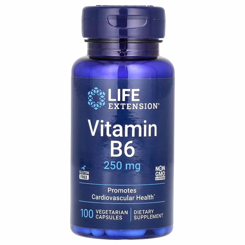  Life Extension Vitamin B6 250mg 100 Veg Capsules 1