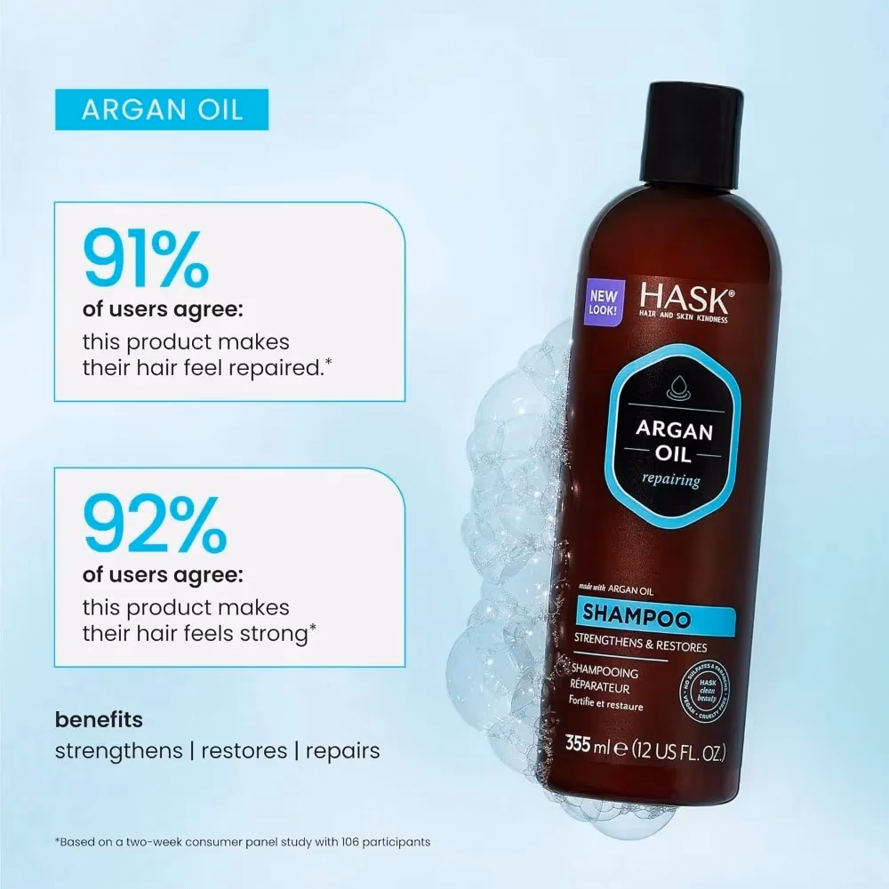 Hask Argan Oil Repairing Shampoo 355ml 2