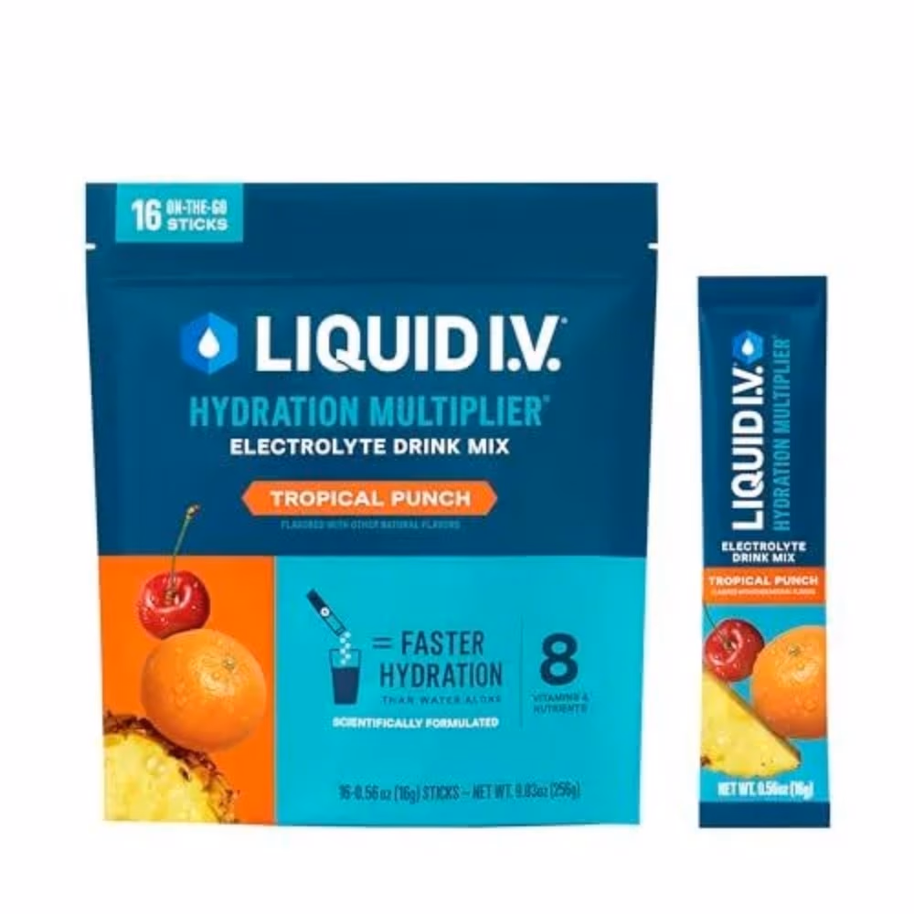 Liquid IV Hydration Multiplier Tropical Punch - 16Sachets