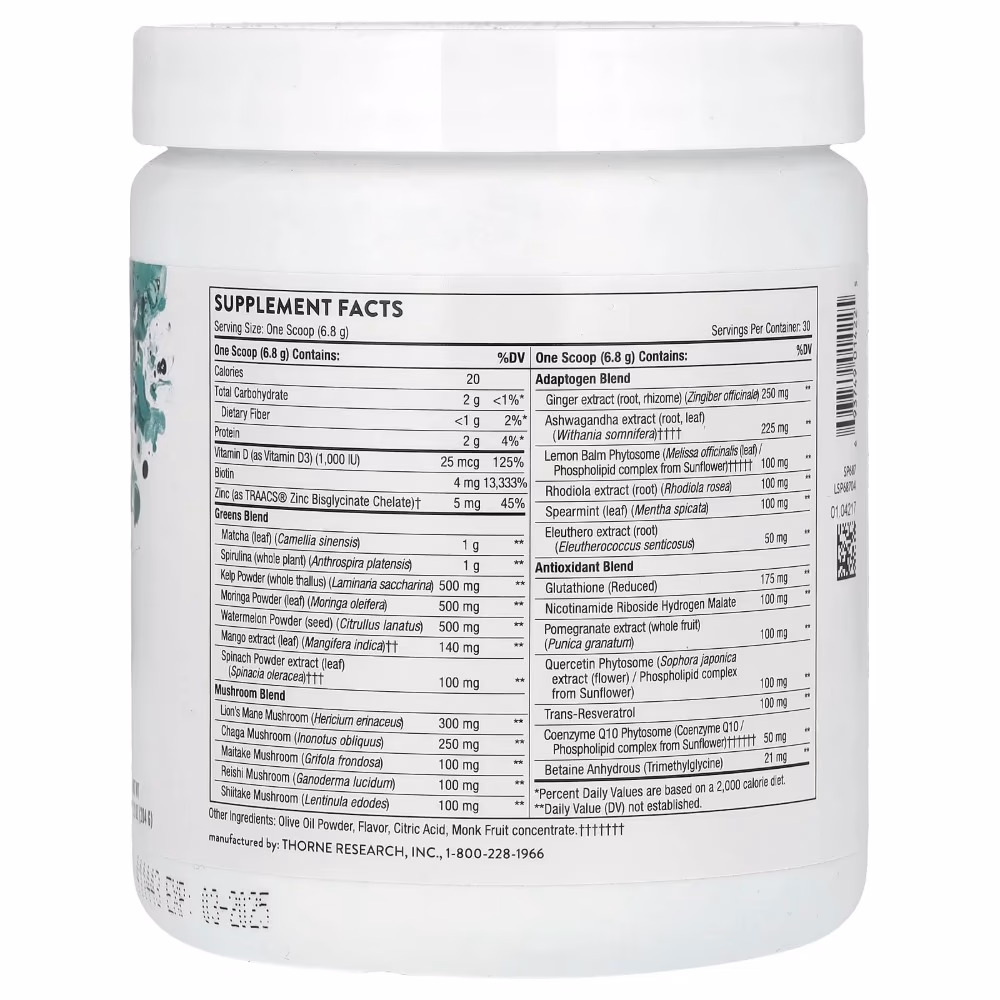 Thorne Daily Greens Plus Powder – 204g 2