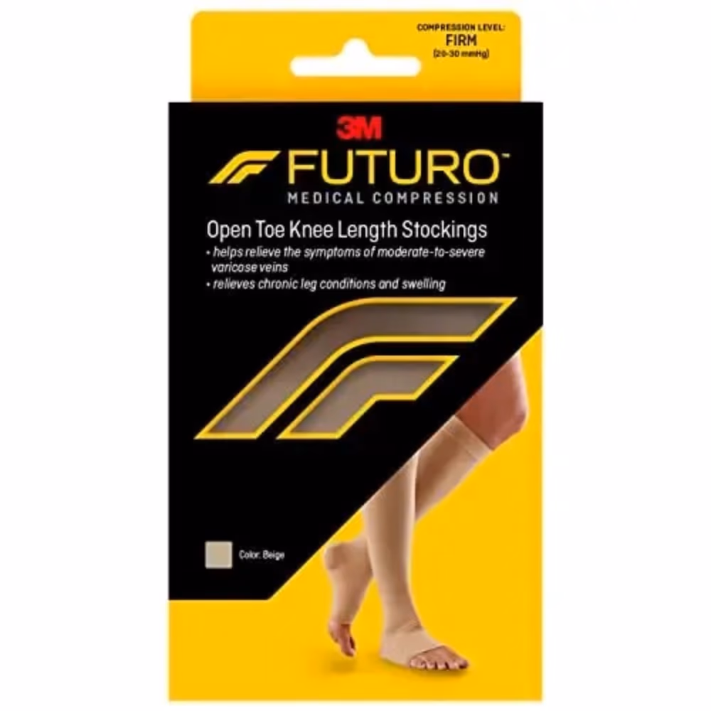 Futuro Open Toe Knee-Length Stockings for Men & Women (Medium)  1