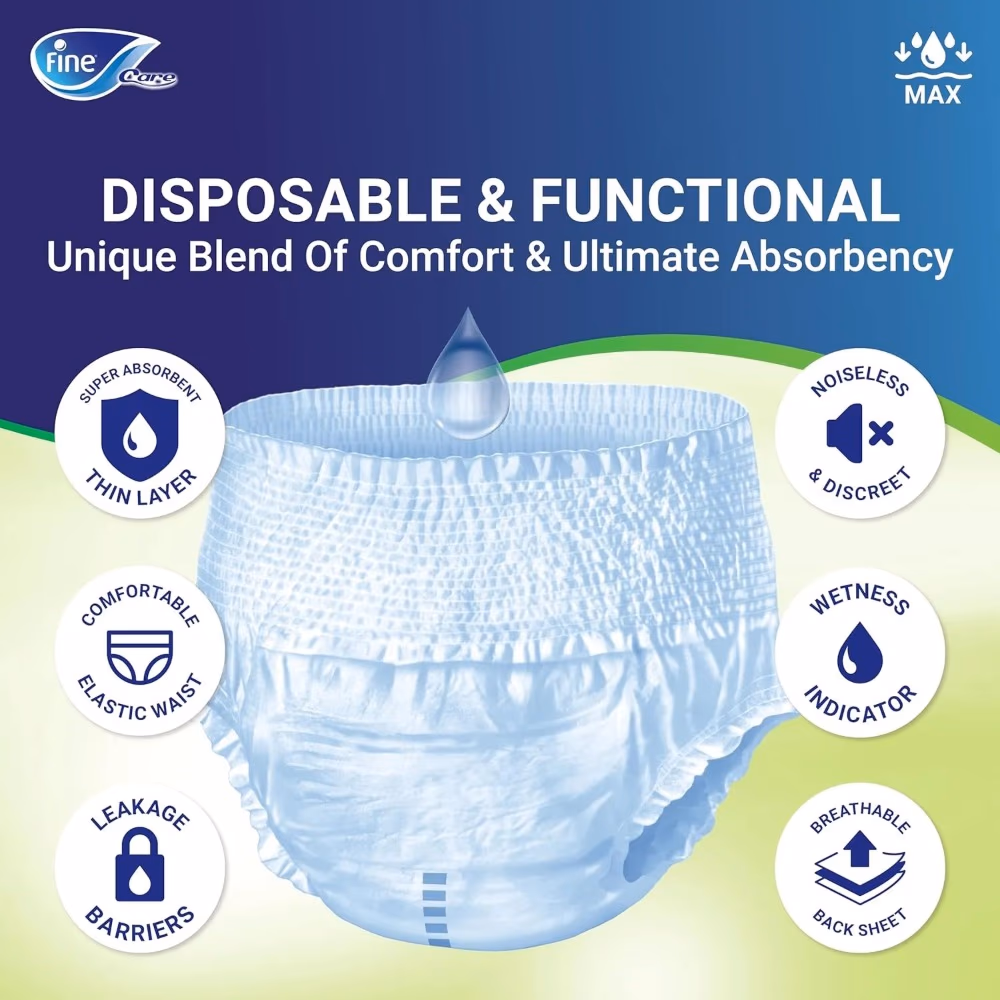 Fine Care Unisex Pull-Ups Diaper – Large - Pack of 14 3