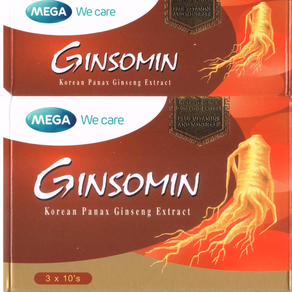 Ginsomin Korean Panax Ginseng with Multivitamins & Minerals – 30 Capsules