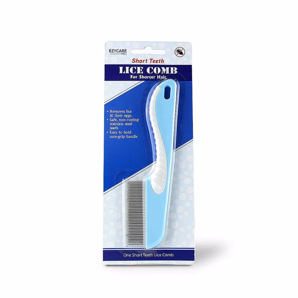 EzyCare Short Metallic Lice Comb – Model 18330