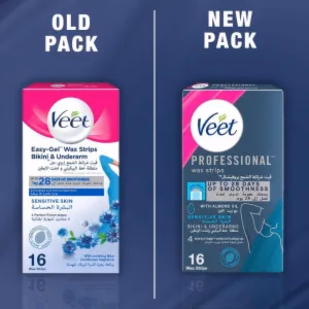 Veet Professional Cold Wax Strips for Bikini & Underarm 16S