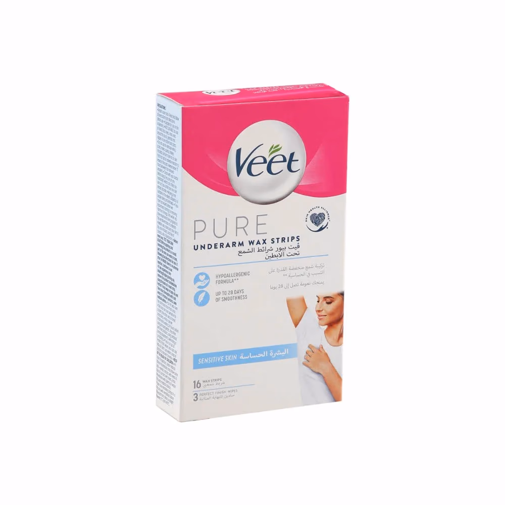 Veet Pure Underarm Wax Strips 16S