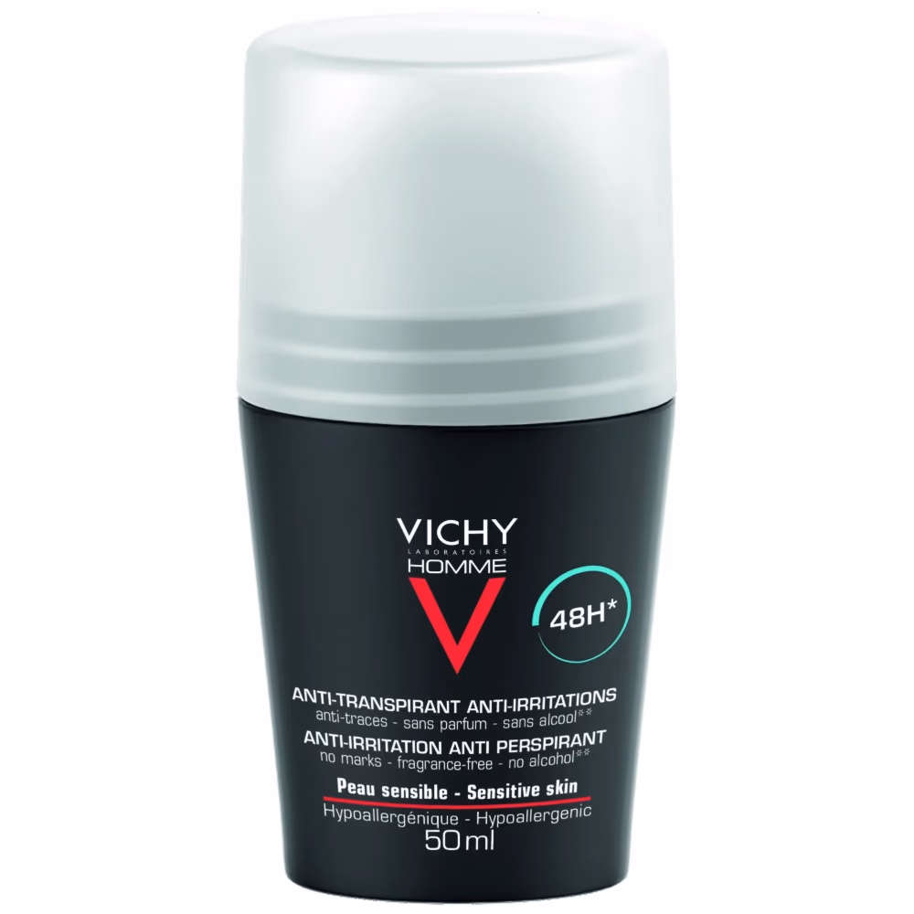 Vichy Deo Homme Sensitive Skin Roll-On 48H Black 50ml