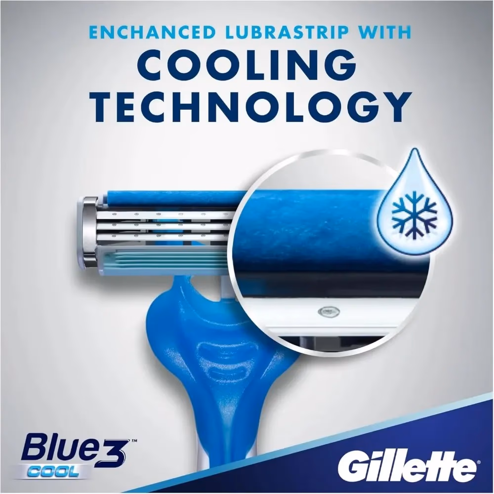 Gillette Blue3 Cool Razors 6S 2