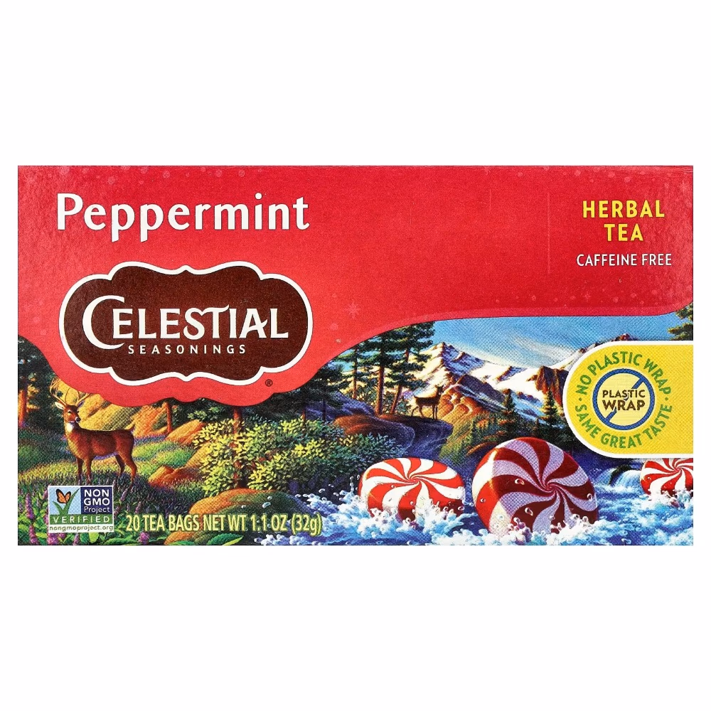Celestial Herbal Tea Bag Peppermint 20's 1