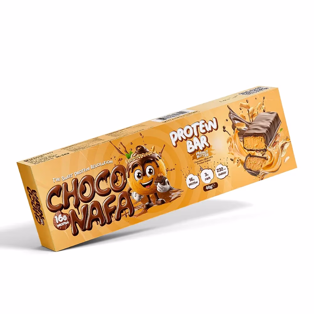 Choco Nafa Protein Bar Peanut Butter 40g – High-Protein Snack Bar with Peanut Butter Flavor 1