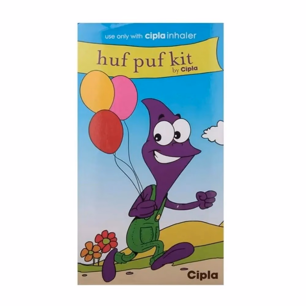 Cipla Huf Puf Kit – Inhalation Spacer Device for Easier Asthma Inhaler Use 1