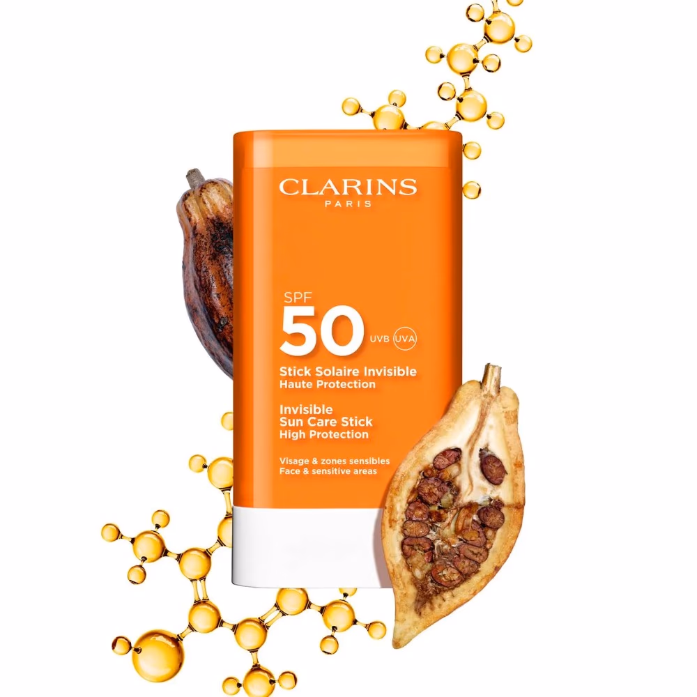 Clarins Invisible Sun Care Stick 17g – Portable SPF Protection for Face & Sensitive Areas 1