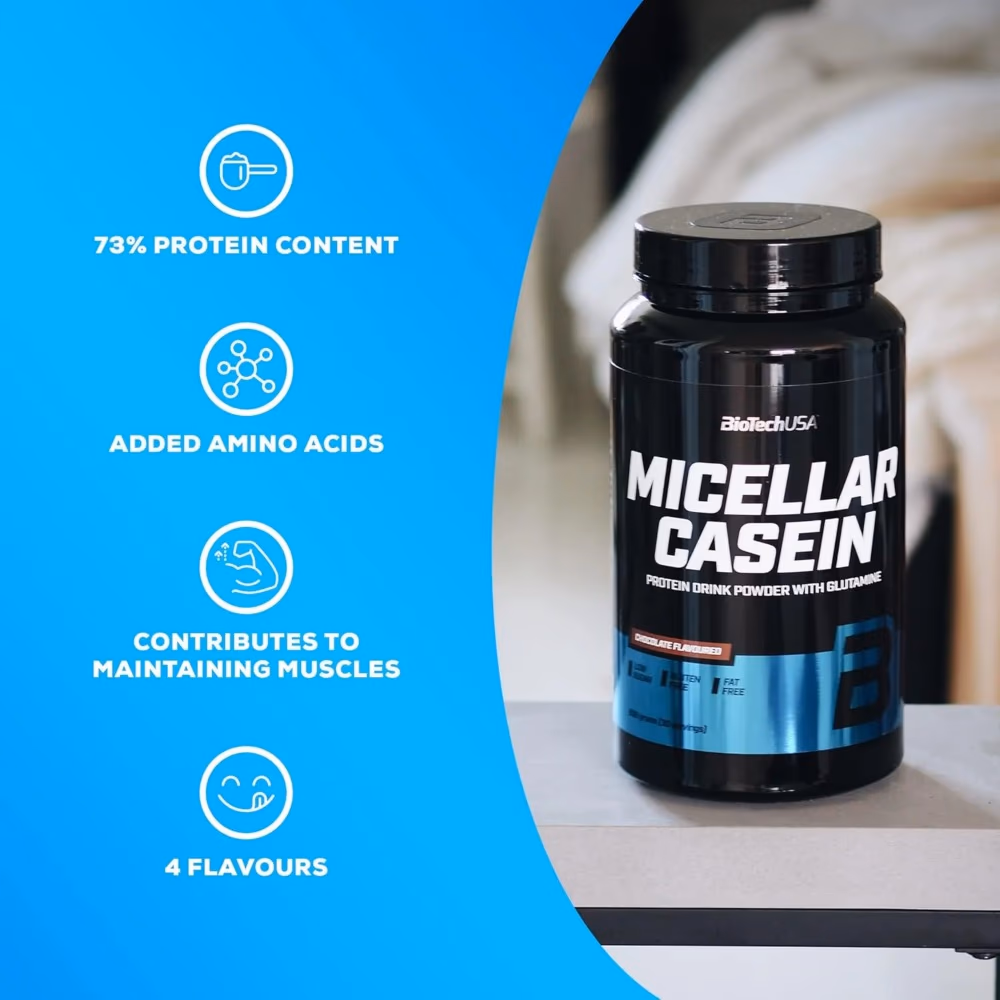 BioTechUSA Micellar Casein Chocolate 908g: Slow-Release Protein for Nighttime Muscle Recovery 4
