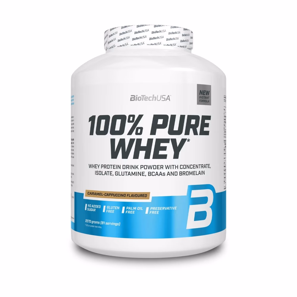 BioTechUSA Pure Whey Caramel Cappuccino 2270g: High-Quality Whey Protein Blend for Muscle Growth & Recovery 1