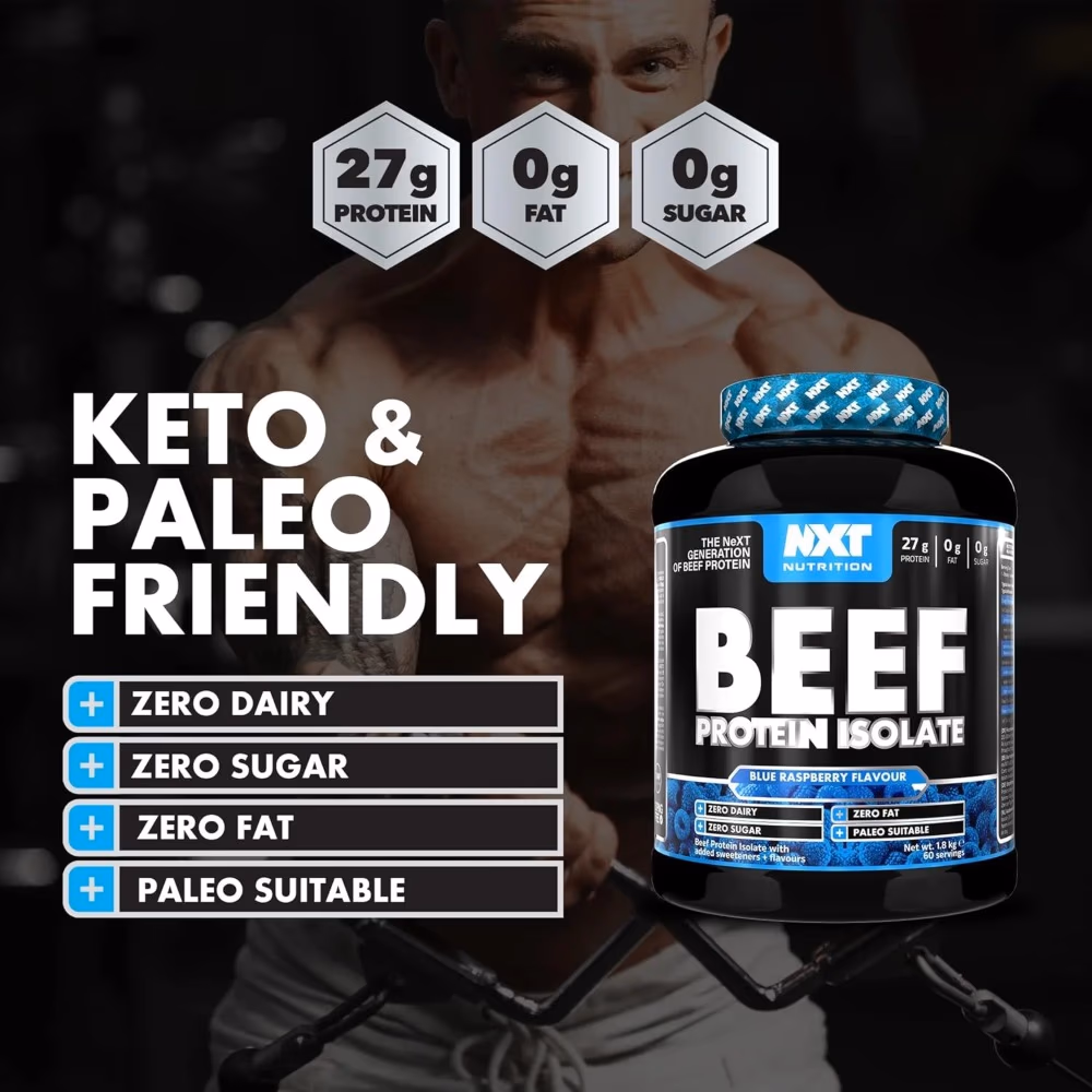 NXT Beef Protein Isolate Blue Raspberry 1.8Kg 5