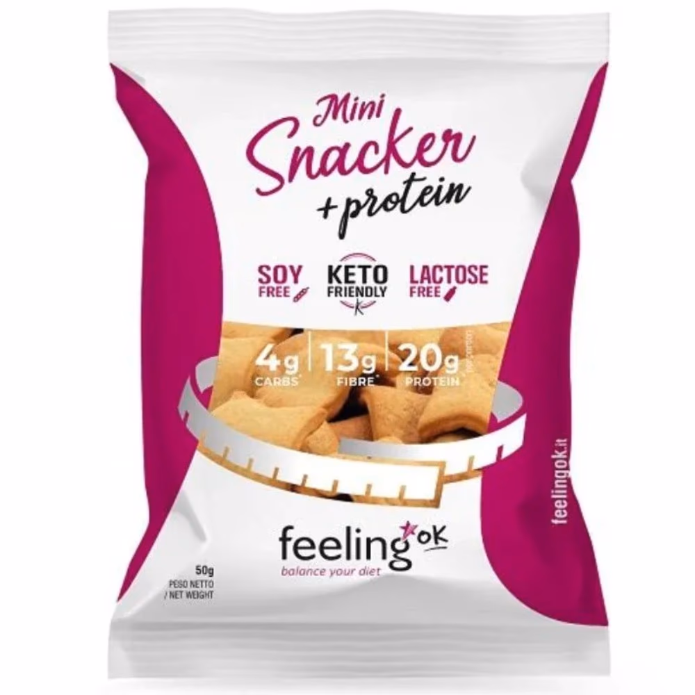 FEELING OK Mini Snacker+ Protein 50g – High Protein Snack Biscuit