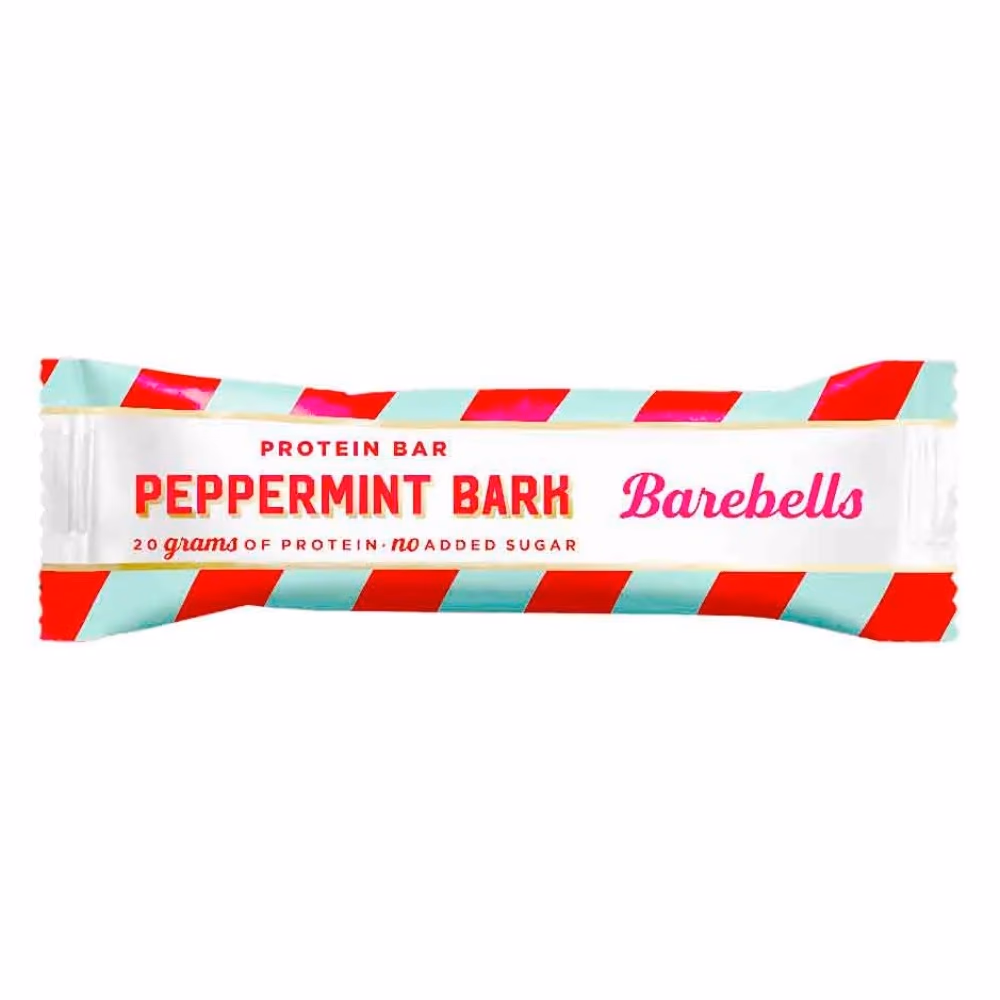Barebells Peppermint Bark Protein Bar 55g – High Protein Chocolate Mint Bar