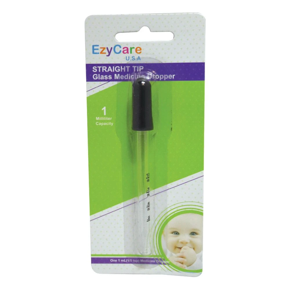 Ezycare Straight Tip Glass Medicine Dropper  2