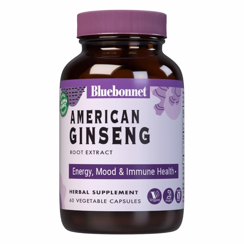 Bluebonnet American Ginseng Root Extract 60 Veg Capsules