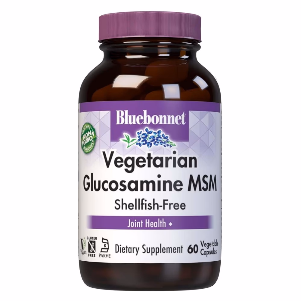 Bluebonnet Vegetarian Glucosamine MSM 60 Veg Caps