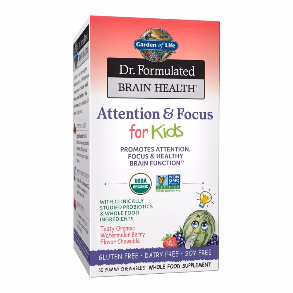 Garden of Life Dr. Formulated Attention & Focus for Kids 60 Chew Tabs