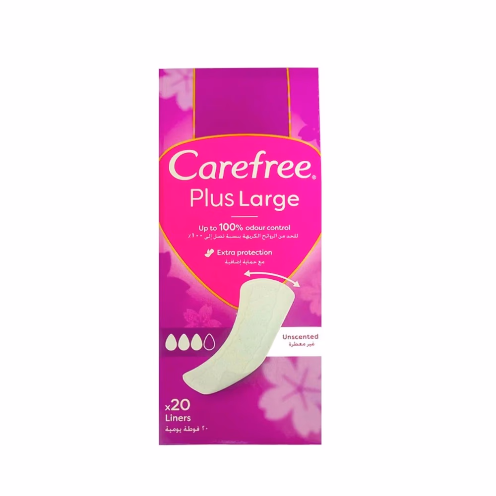 Carefree Plus Large Unscented 20s 1