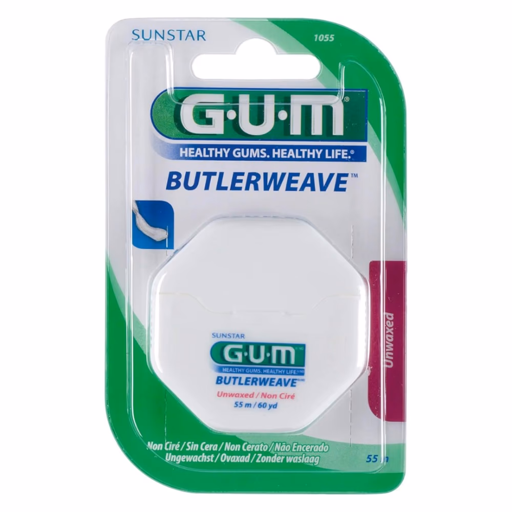 GUM Butlerweave Unwaxed Floss 55m