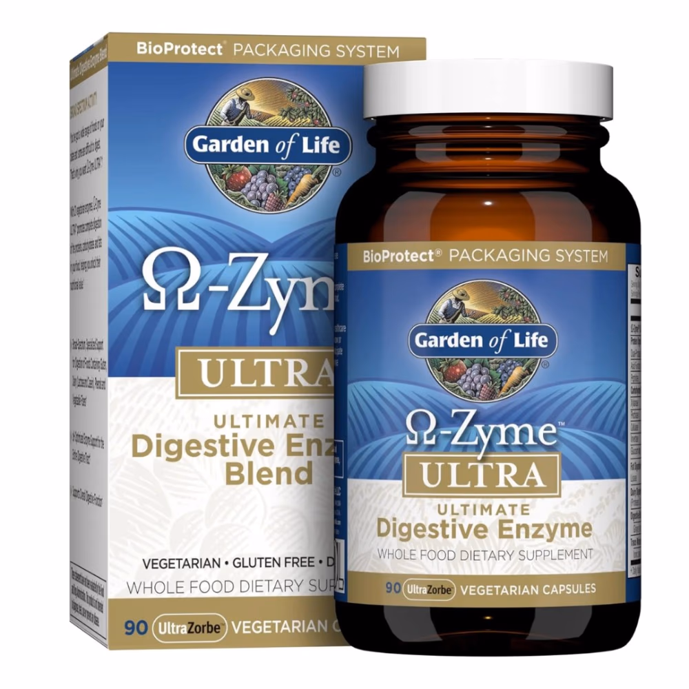 Garden of Life O-Zyme Ultra Digestive Enzyme 90 Vegan Capsules 1