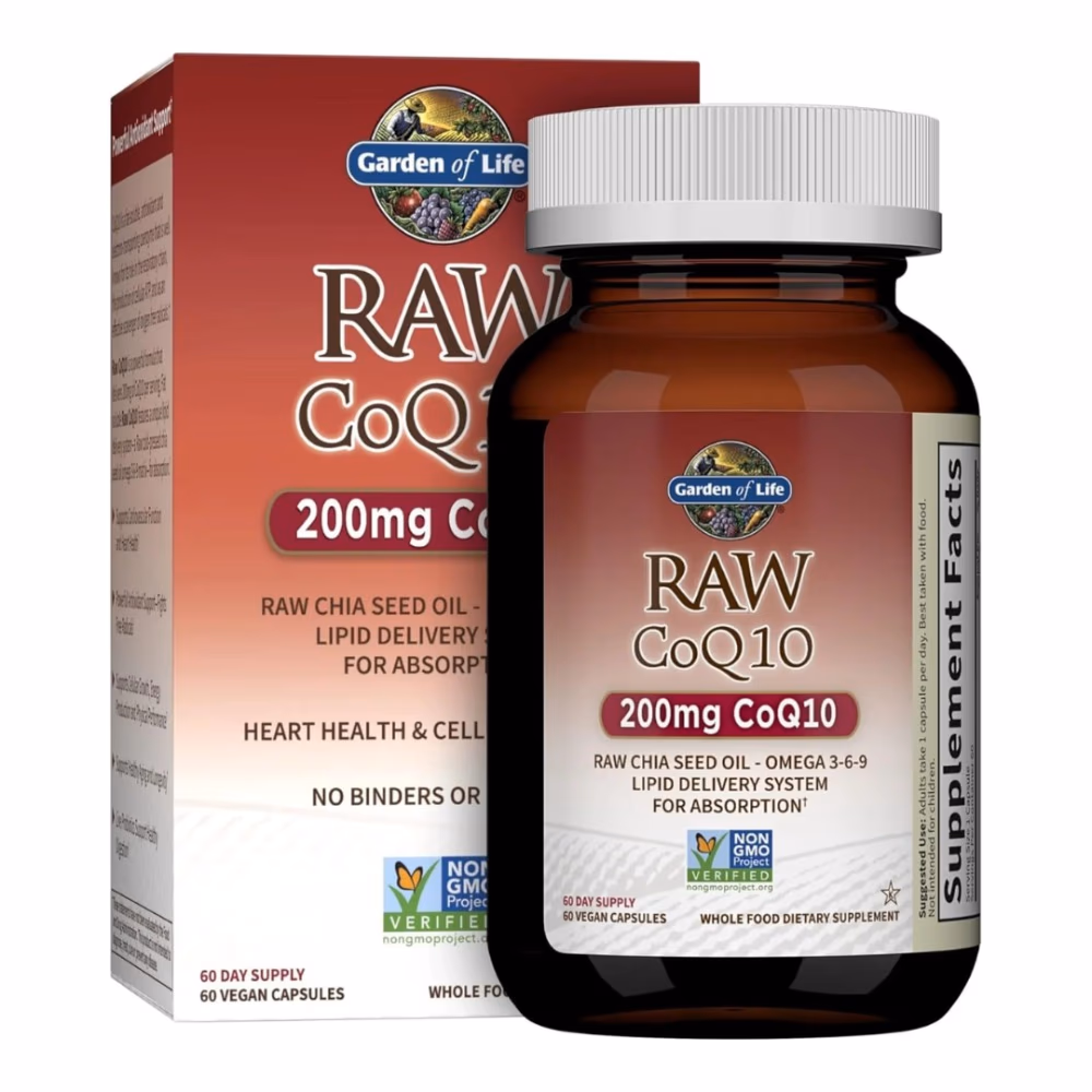 Garden of Life Raw CoQ10 200mg 60 Vegan Capsules 1