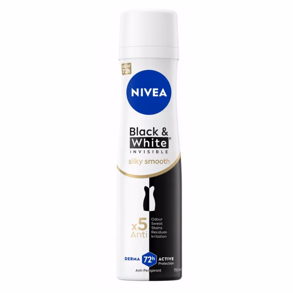 Nivea Black White Invisible Silky Smooth Spray 150ml 1