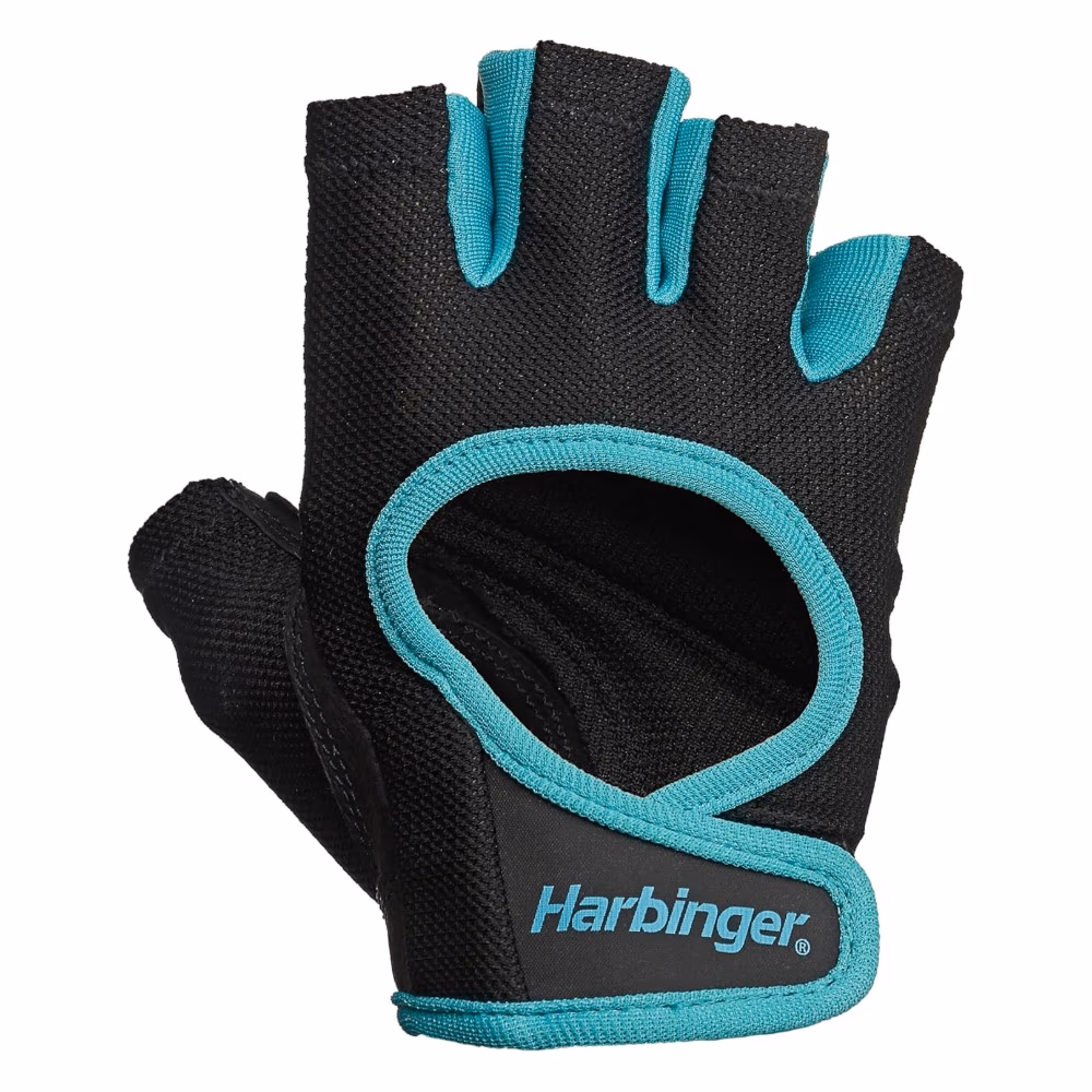 Harbinger Power Gloves for Women – Blue (Size S) | Padded Weightlifting Gloves for Grip, Comfort & Hand Protection 1