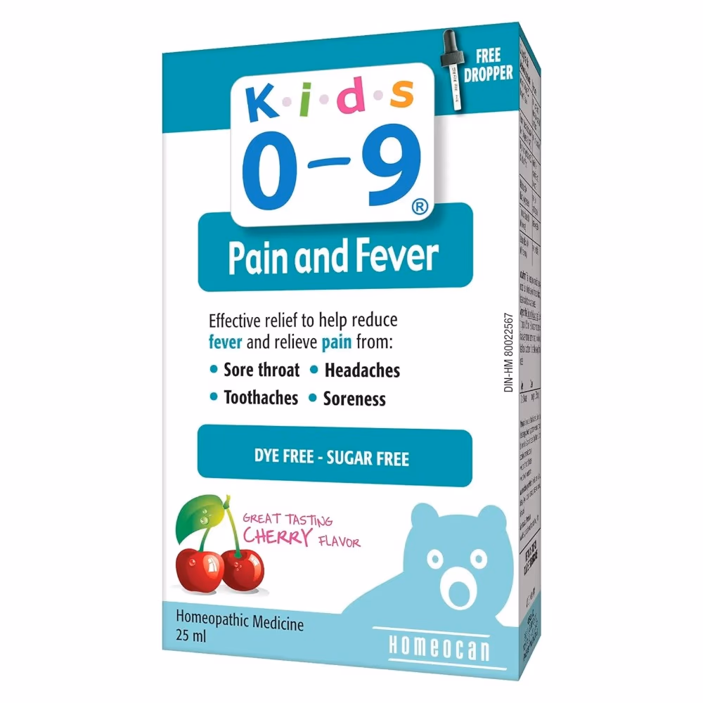 Homeocan Kids 0-9 Pain and Fever Oral Solution 25ml - Cherry Flavor 1