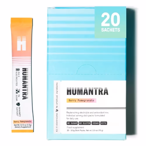 Humantra Electrolyte - Berry Pomegranate Flavor(20x4.5g Sachets)