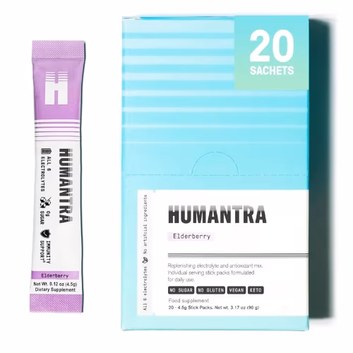 Humantra Electrolyte - Elderberry Flavor(20x4.5g Sachets)