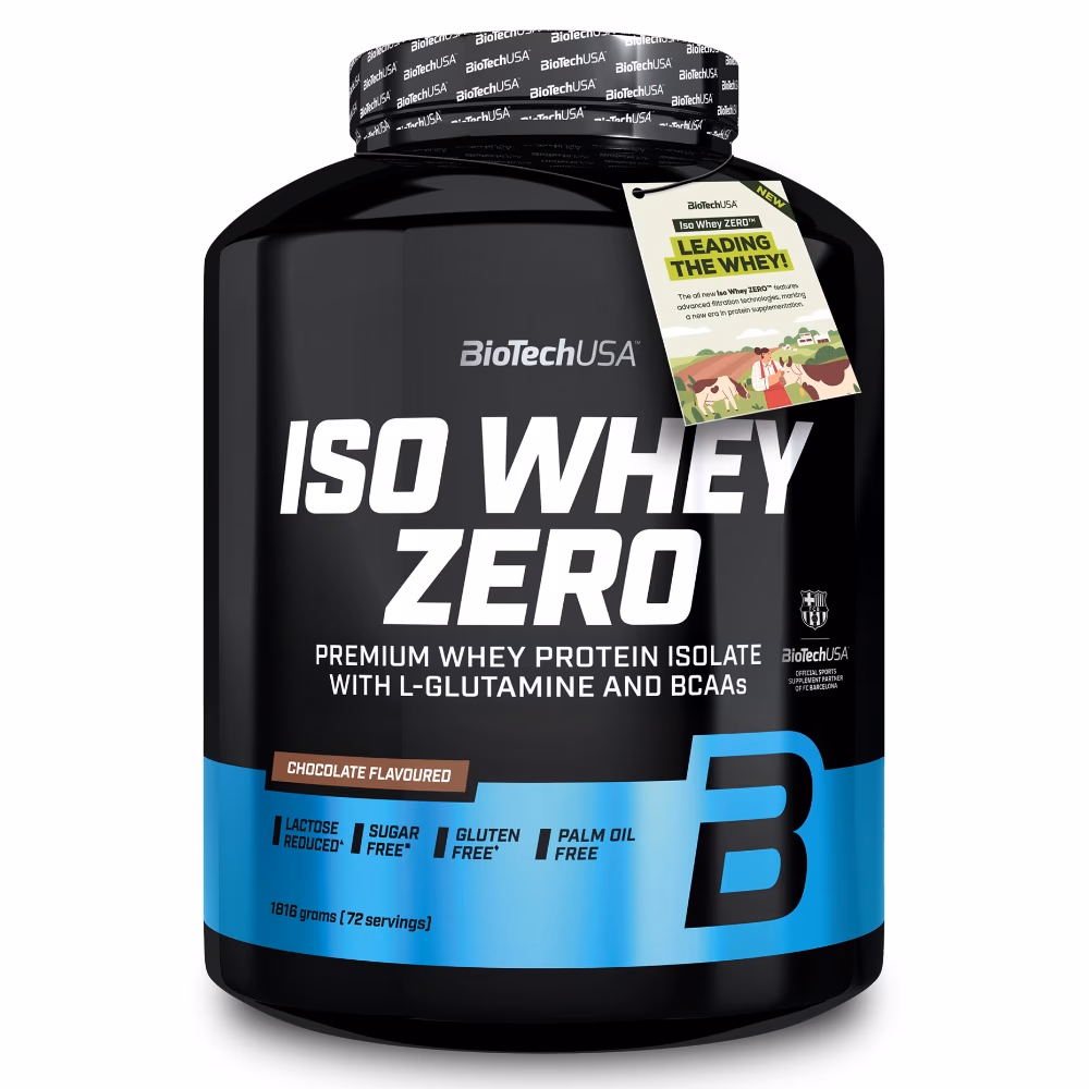 BioTechUSA Iso Whey Zero Chocolate 1816g – Lactose-Free Whey Protein Isolate 1