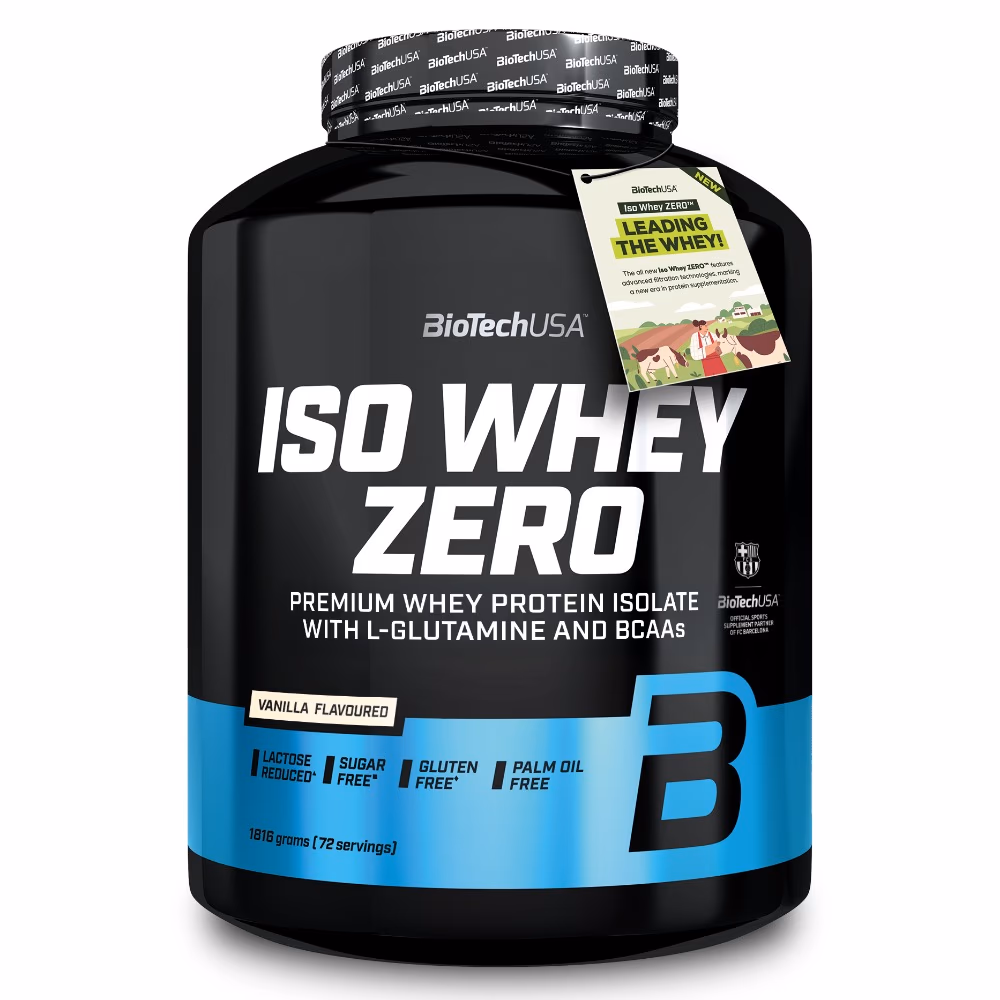 BioTechUSA Iso Whey Zero Vanilla 1816g: Lactose-Free Whey Protein Isolate 2
