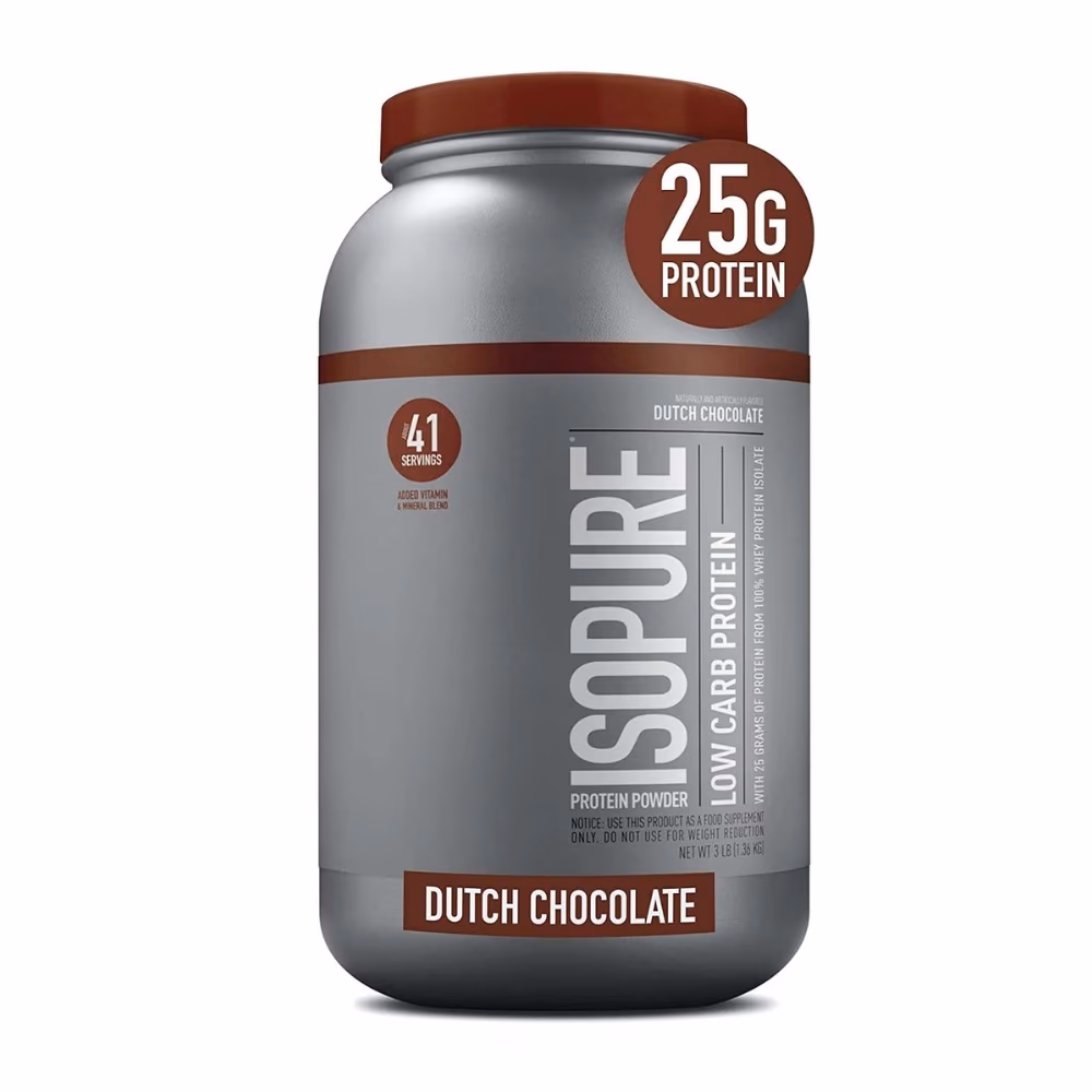 Isopure Low Carb Protein, Dutch Chocolate, 3 LB