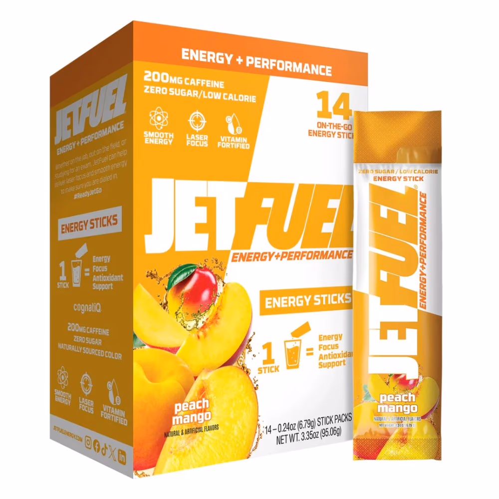 JetFuel Energy Sticks – Peach Mango 14 Sticks