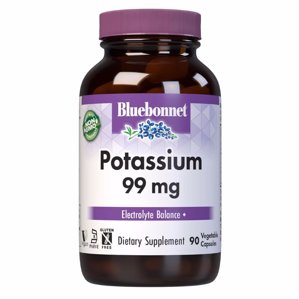 Bluebonnet Potassium 99mg 90 Veg Capsules 1
