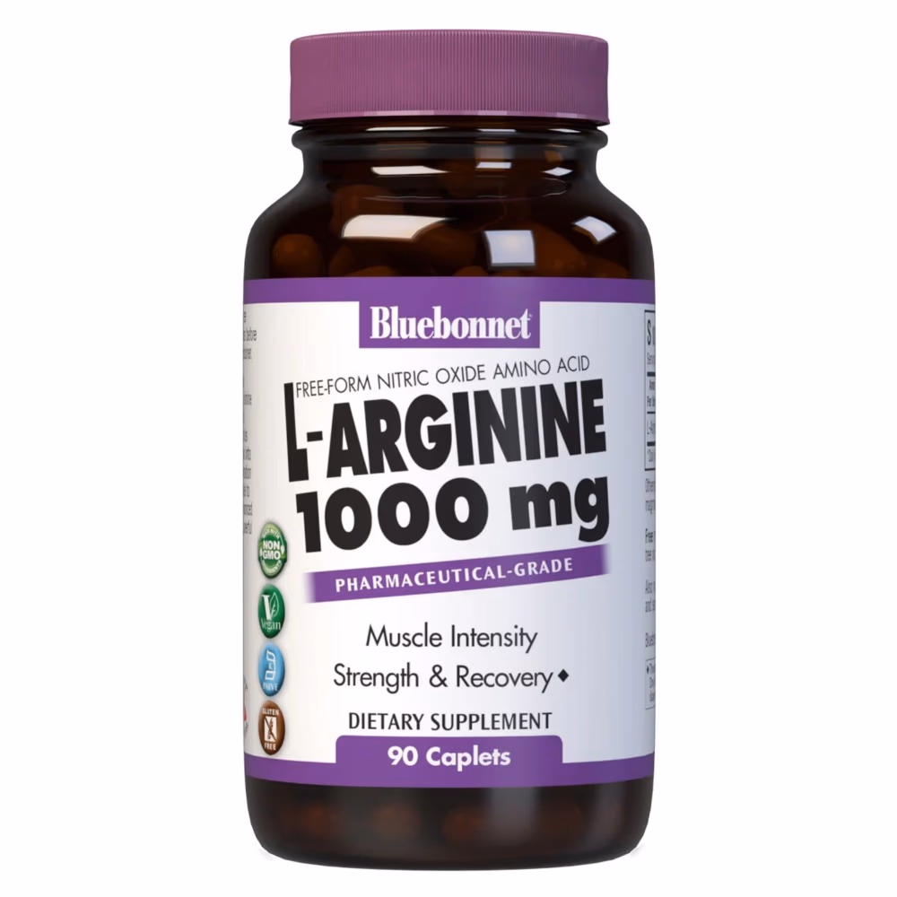 Bluebonnet L Arginine 1000mg 90 Caplets 1