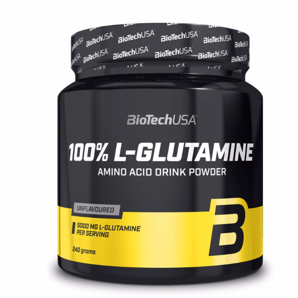 BioTechUSA L-Glutamine Powder 240g: Pure Amino Acid for Muscle Recovery & Immune Support
